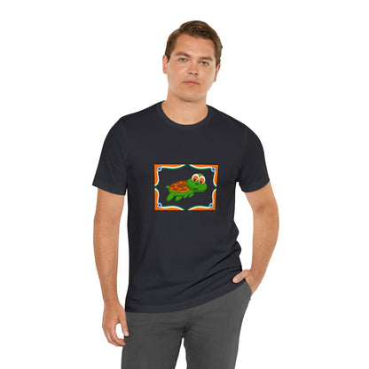 Turtle Swimming, Animals, Sports, Swimming- Adult, Regular Fit, Soft Cotton, T-shirt