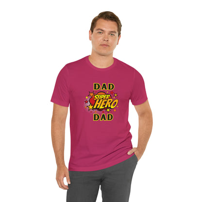 Family, Dad, Superhero, Positive- Adult, Regular Fit, Soft Cotton, T-shirt