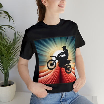 Motorcycle, Motocross, Biker- Adult, Regular Fit, Soft Cotton, Full Size Image, T-shirt