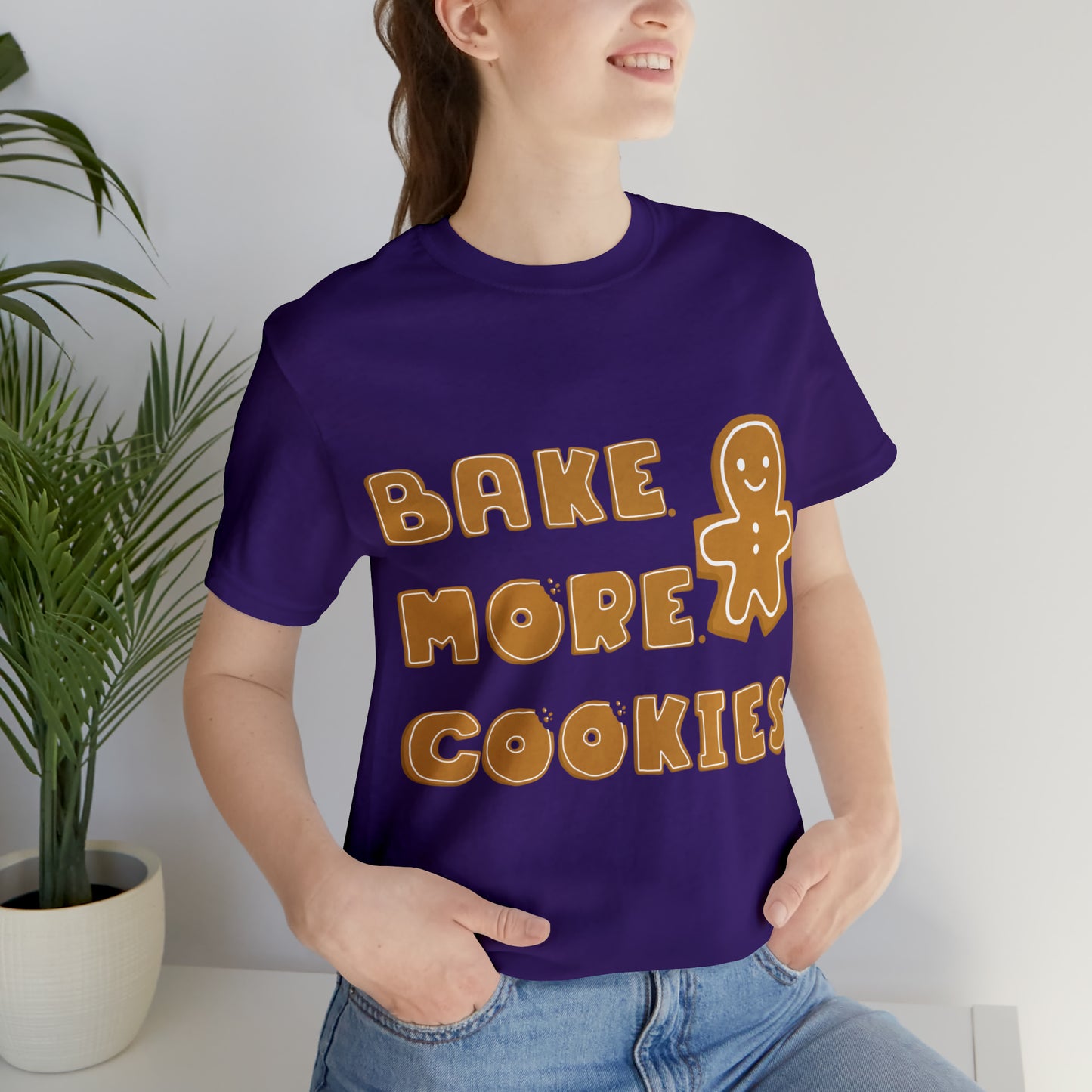 Hobby, Interests, Baking, Bake More Cookies Gingerbread, Things, Food- Adult, Full Size Image, Regular Fit, Soft Cotton, Shirt