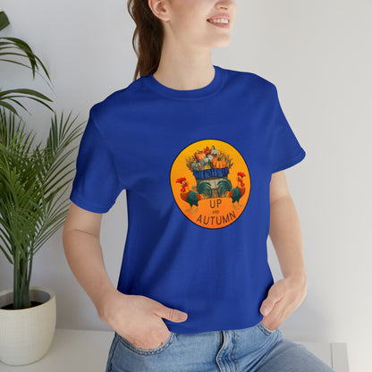 Puns, Up and Autumn, Nature, Seasons, Animals, Chicken, Rooster- Adult, Regular Fit, Soft Cotton, T-shirt