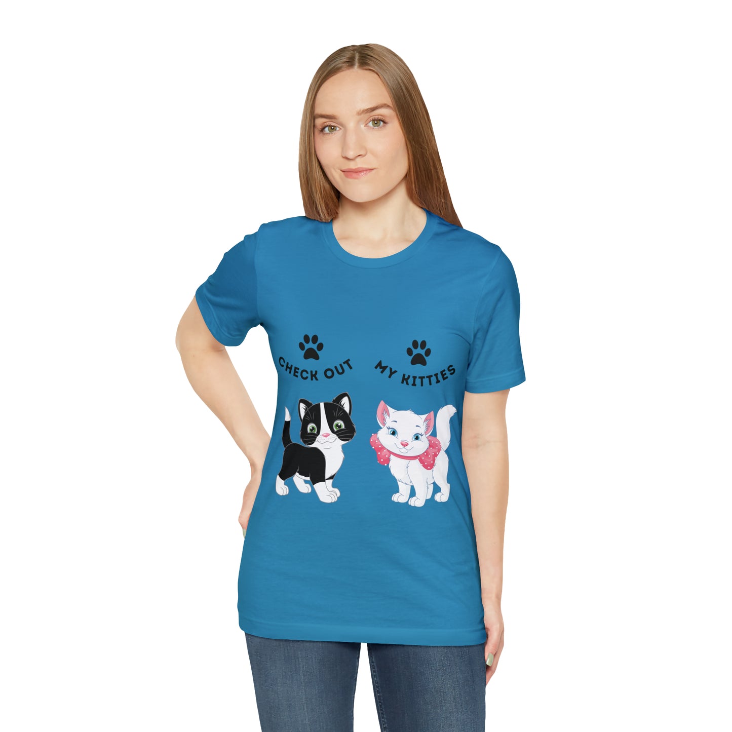 Kitty Cat T-Shirt / Check Out My Kitties Shirt / Unisex Jersey Short Sleeve Tee / Humorous Pet Clothes