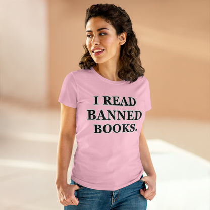 Reading, I Read Banned Books, Things, Books- Adult, Semi-fitted, Full Size Image, T-Shirt