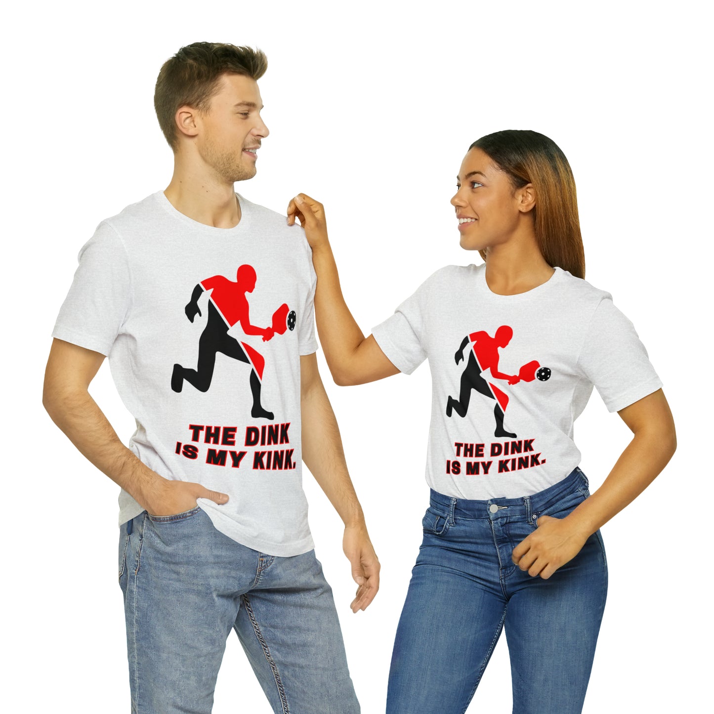 Pickleball Sports, The Dink Is My Kink- Adult, Regular Fit, Soft Cotton, Full Size Image, T-shirt