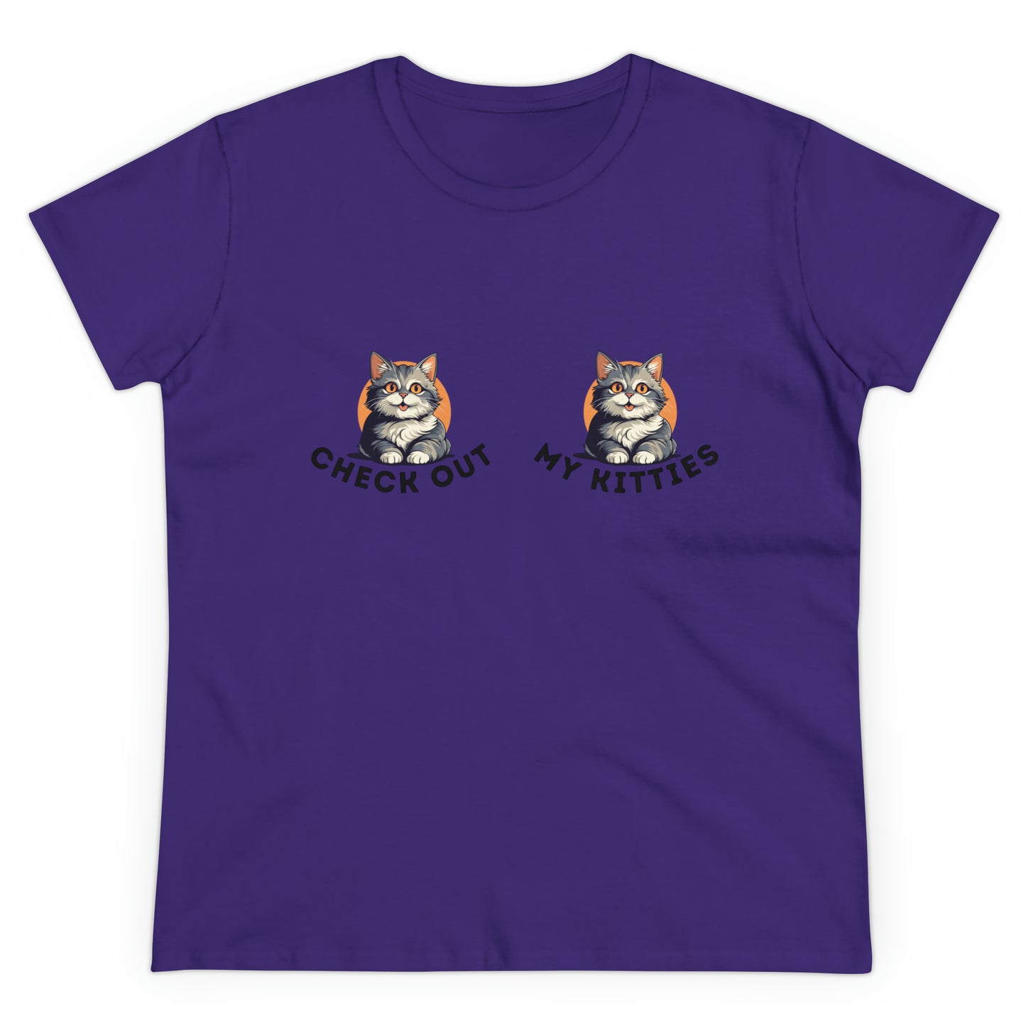 Kitty Cat T-Shirt / Check Out My Kitties Semi-Fitted Shirt / Unisex Jersey Short Sleeve Tee / Humorous Pet Clothes