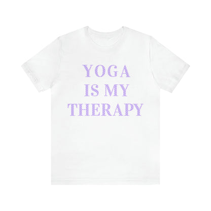 Yoga Is My Therapy- Adult, Regular Fit, Soft Cotton, Full Size Image, T-shirt