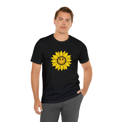 Positive, Sunflower, Nature, Gardens, Flowers, Garden- Adult, Regular Fit, Soft Cotton, T-shirt