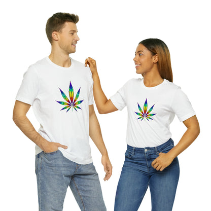 Art, Plant, Colorful Leaf, Nature- Adult- Adult, Regular Fit, Soft Cotton, Smaller Size Image, T-shirt