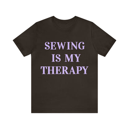 Sewing Is My Therapy- Adult, Regular Fit, Soft Cotton, T-shirt