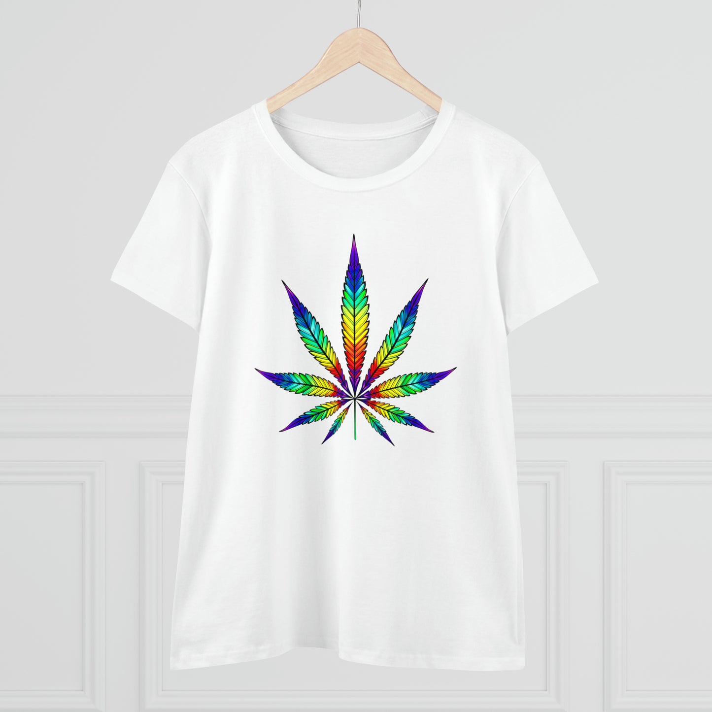 Art, Colorful Leaf, Nature- Adult, Semi-fitted T-shirt