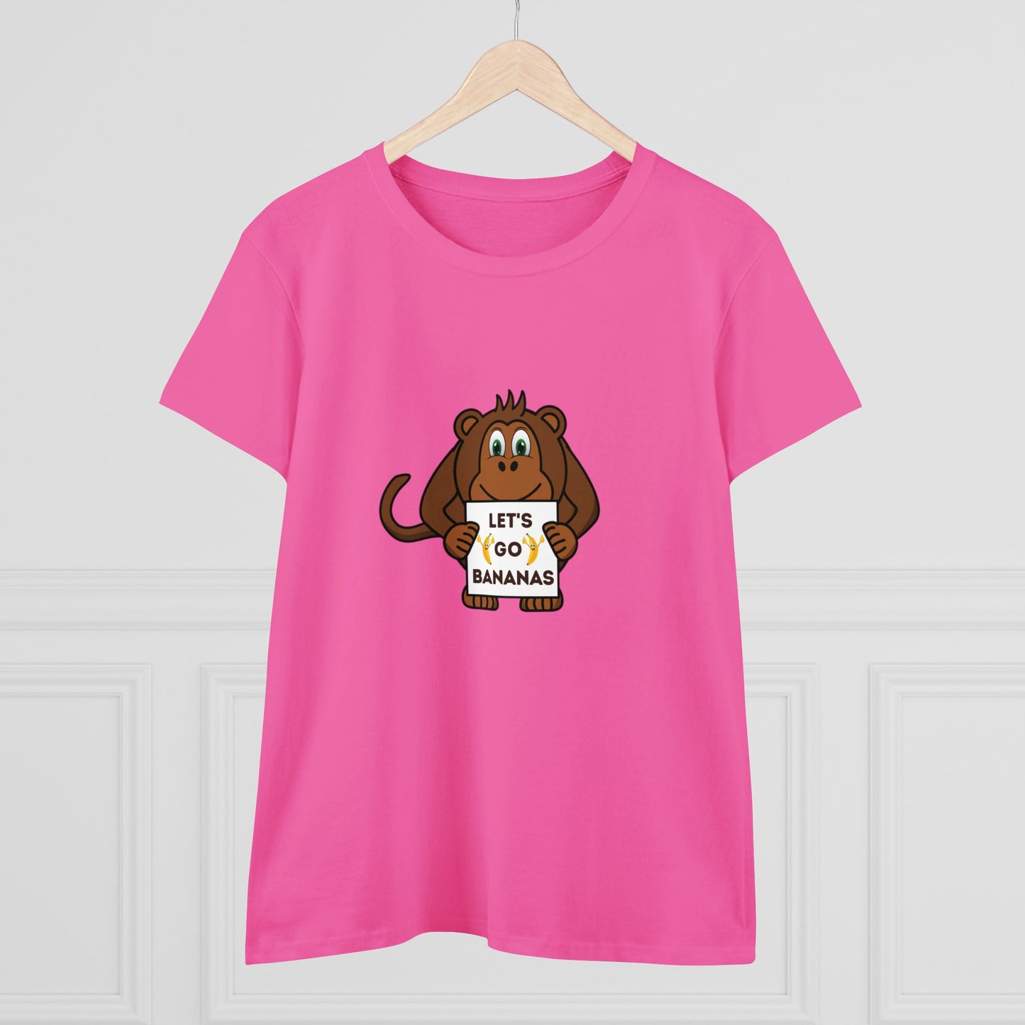 Monkey, Let's Go Bananas, Animals- Adult, Semi-fitted, T-shirt