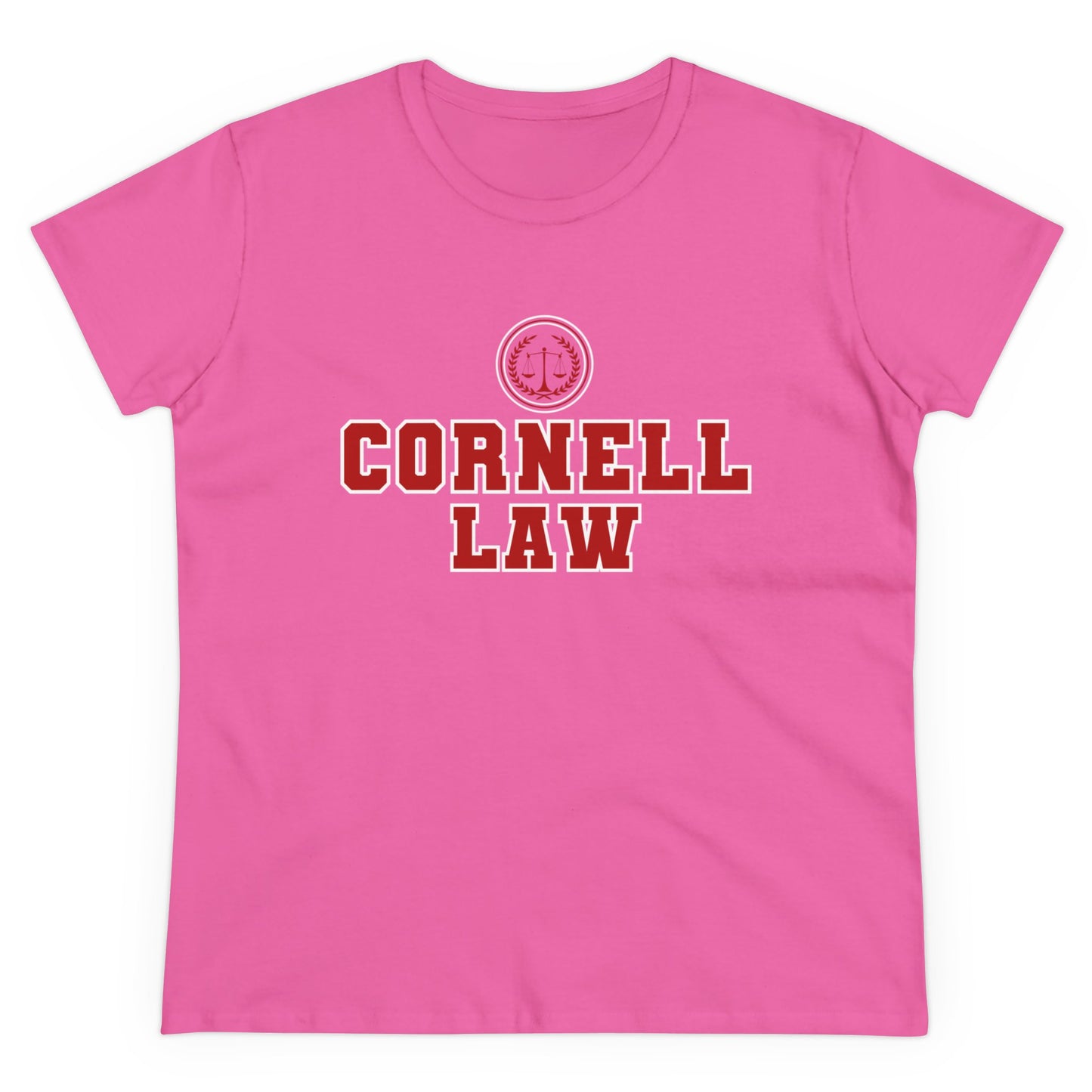 Cornell Law T-Shirt, Attorney, Lawyer, Law School, University, Bar Exam,Cornell University Law School- Adult, Semi-fitted, Smaller Size Image, T-shirt