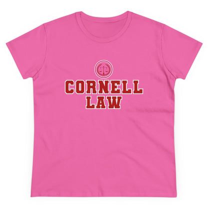Cornell Law T-Shirt, Attorney, Lawyer, Law School, University, Bar Exam,Cornell University Law School- Adult, Semi-fitted, Smaller Size Image, T-shirt