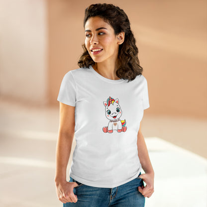 Fantasy, Unicorn, Sparkle, Positive- Adult, Semi-fitted T-shirt