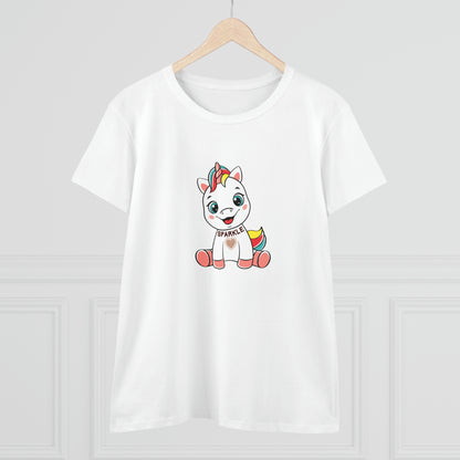 Fantasy, Unicorn, Sparkle, Positive- Adult, Semi-fitted T-shirt