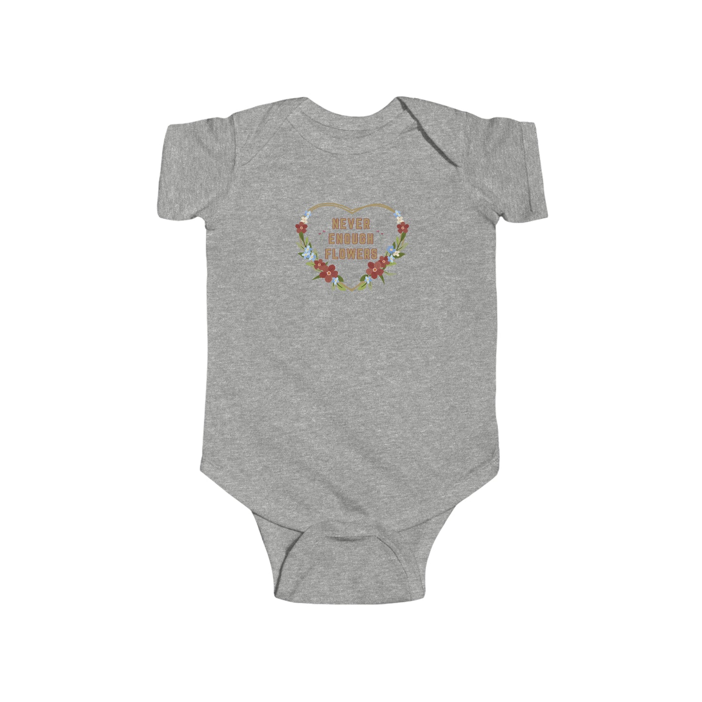 Nature, Plants, Never Enough Flowers, Plants- Baby, Infant, Toddler, Soft Cotton, Onesie