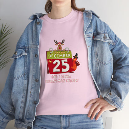 Christmas Funny, Cute Holiday T-shirt-Unisex Heavy Cotton Tee
