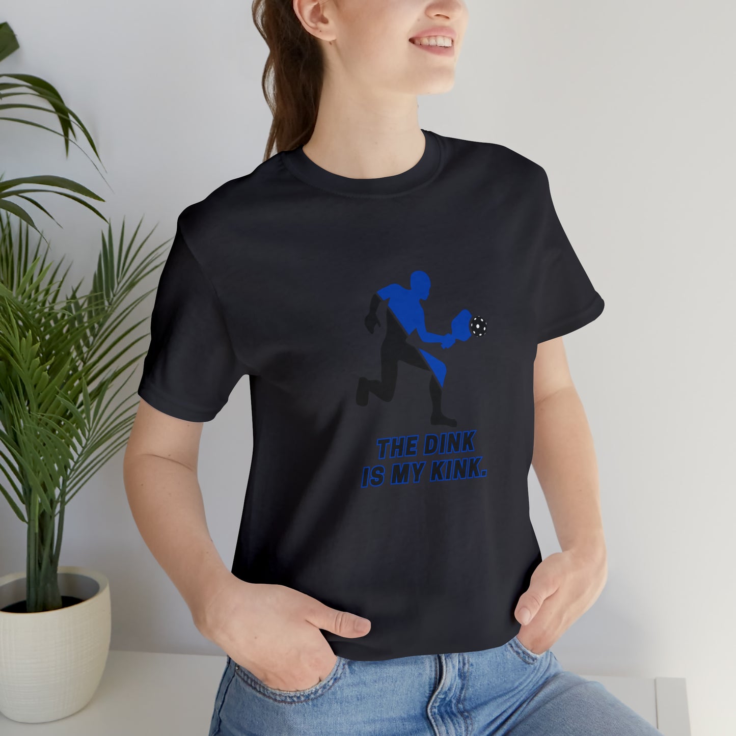 Pickleball Sports, The Dink Is My Kink- Adult, Regular Fit, Soft Cotton, Smaller Size Image, T-shirt