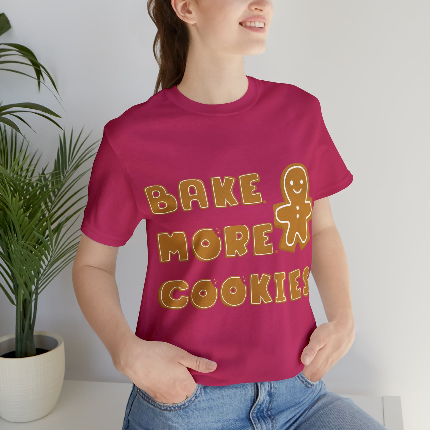 Hobby, Interests, Baking, Bake More Cookies Gingerbread, Things, Food- Adult, Full Size Image, Regular Fit, Soft Cotton, Shirt