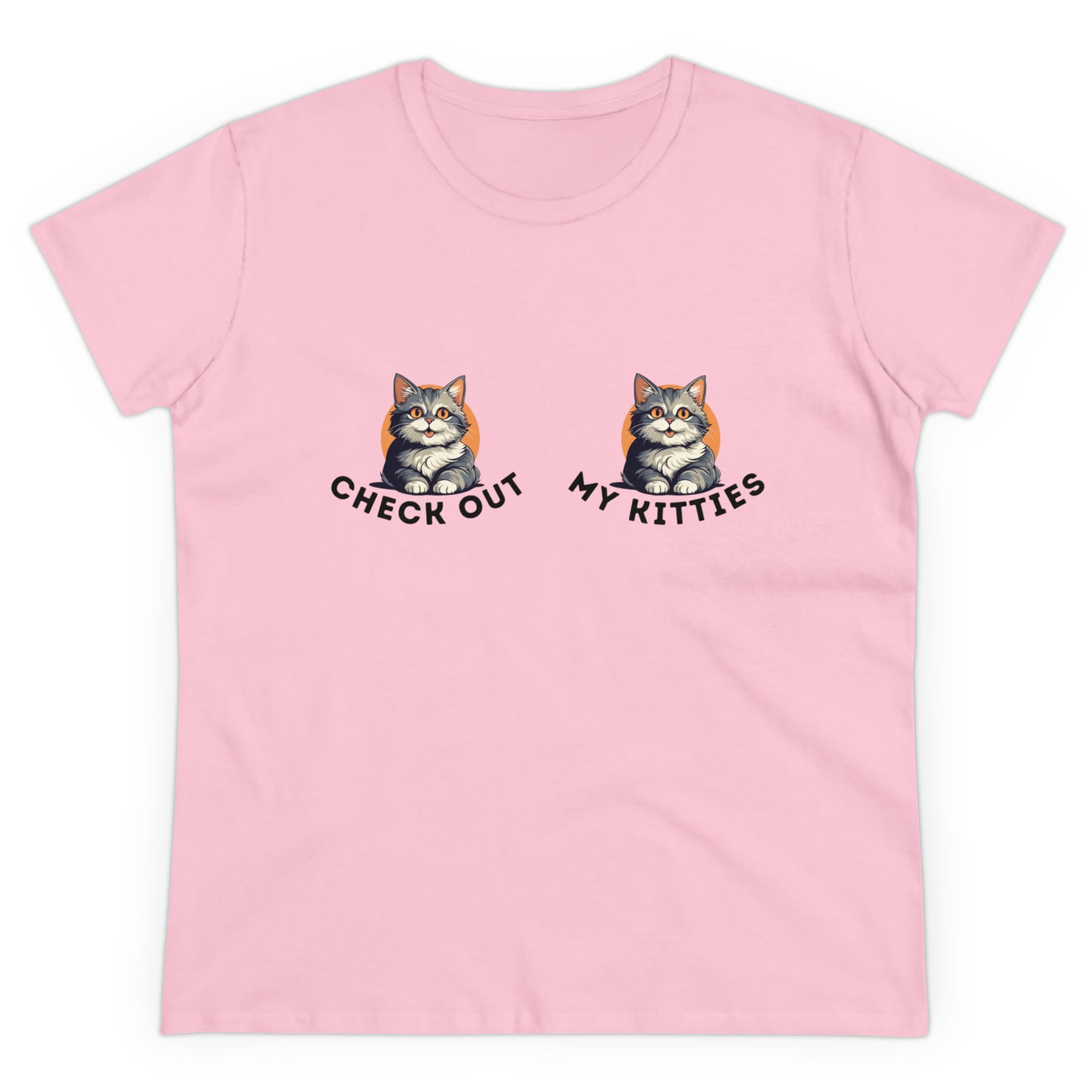 Kitty Cat T-Shirt / Check Out My Kitties Semi-Fitted Shirt / Unisex Jersey Short Sleeve Tee / Humorous Pet Clothes