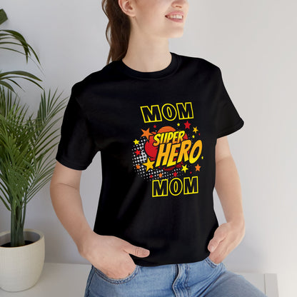 Family, Mom, Superhero, Positive- Adult, Regular Fit, Soft Cotton, T-shirt