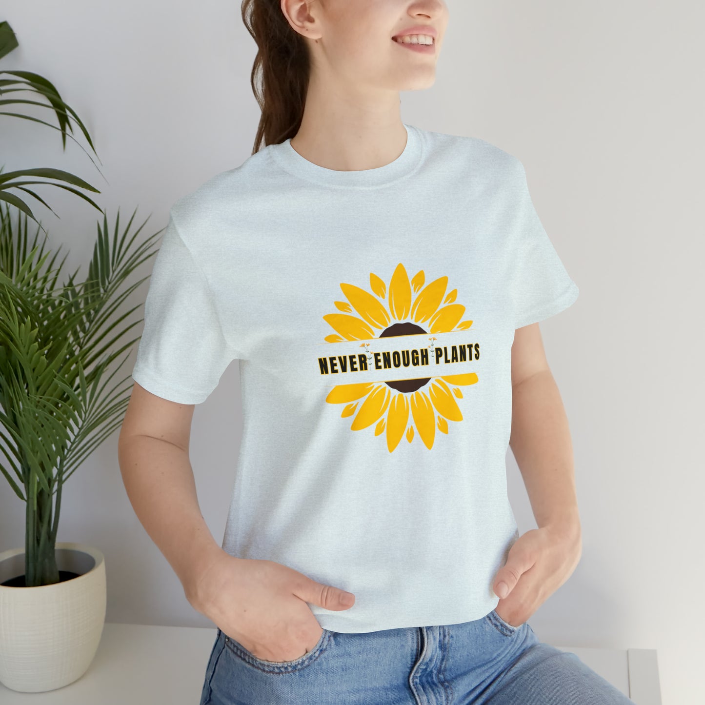 Nature, Plants, Flowers, Garden, Never Enough Plants, Sunflowers- Adult, Regular Fit, Soft Cotton, T-shirt