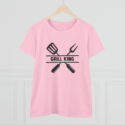 Hobby, Interests, Grilling, Grill King, Family, Dad, Mom- Adult, Semi-fitted, T-shirt
