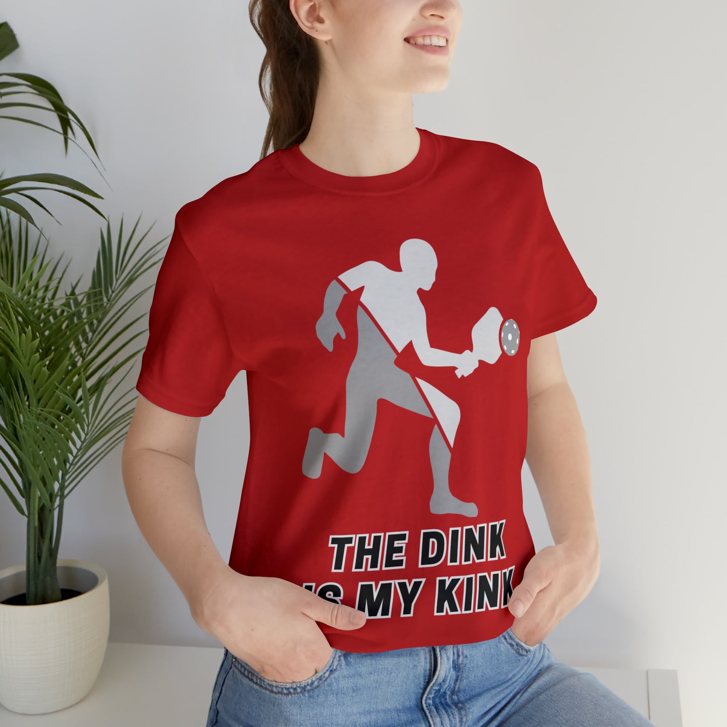 Pickleball Sports, The Dink Is My Kink- Adult, Regular Fit, Soft Cotton, Full Size Image, T-shirt