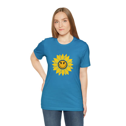 Positive, Sunflower, Nature, Gardens, Flowers, Garden- Adult, Regular Fit, Soft Cotton, T-shirt