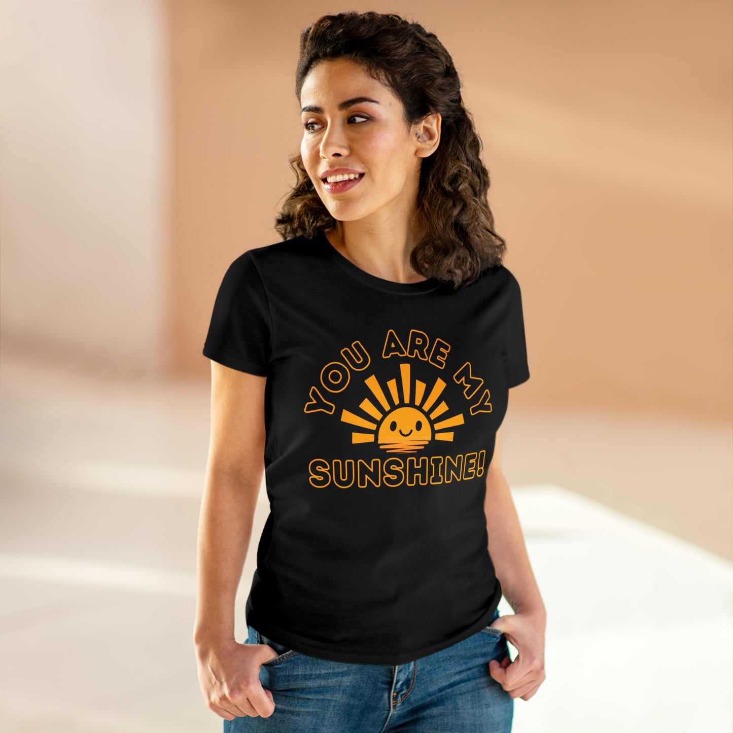 Positive, You Are My Sunshine, Happiness- Adult, Semi-fitted, Full Size Image, T-shirt