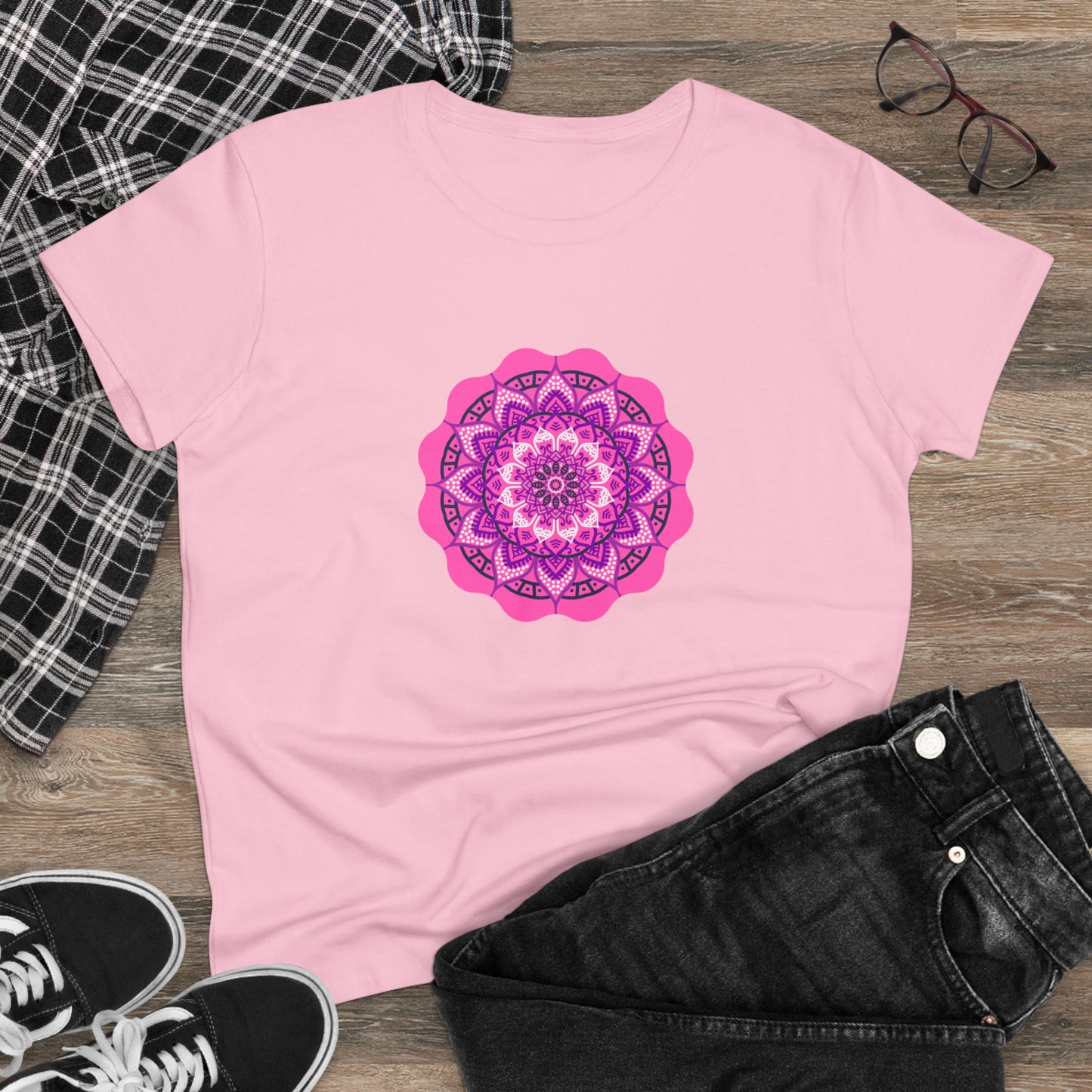 Colorful, Art, Nature, Flowers- Adult, Semi-fitted, T-shirt