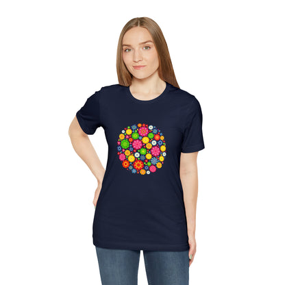 Colorful, Nature, Flowers- Adult, Regular Fit, Soft Cotton,  T-shirt