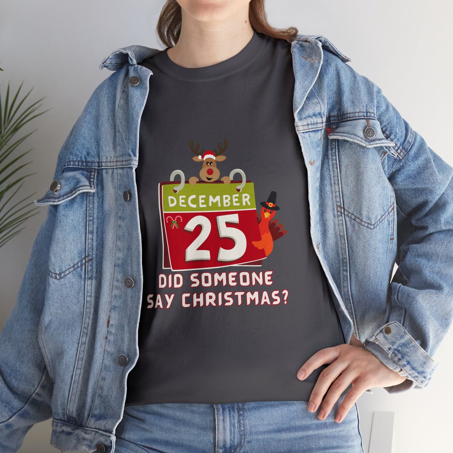 Christmas Funny, Cute Holiday  Calendar T-shirt-Unisex Heavy Cotton Tee