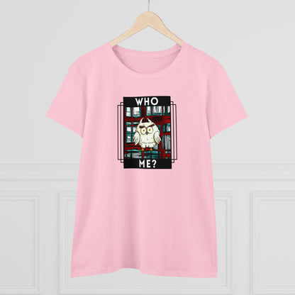 Bird, Who Me? Owl- Adult, Semi-fitted, T-shirt