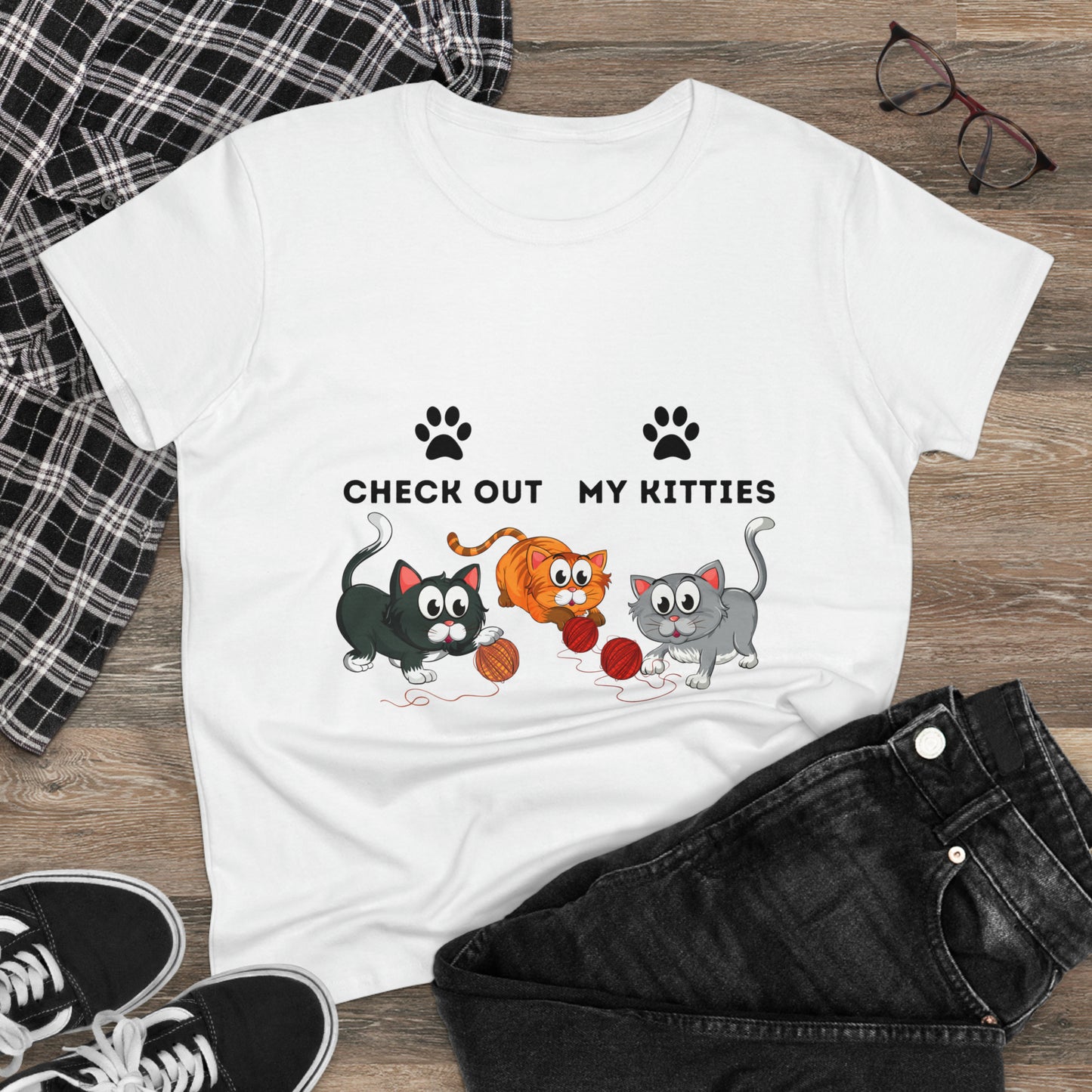 Kitty Cat T-Shirt / Check Out My Kitties Shirt / Unisex Jersey Short Sleeve Tee / Humorous Pet Clothes