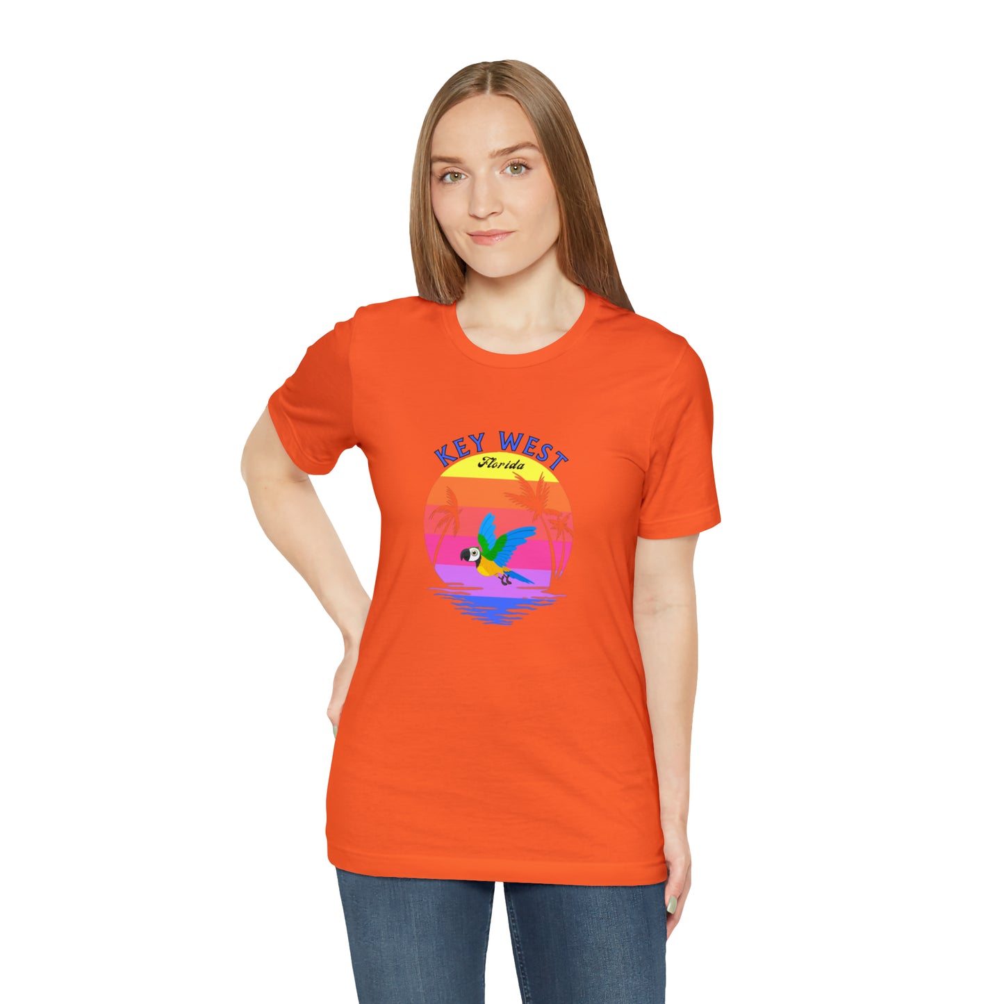 Places, States, Beach, Key West, Florida, United States of America, Animals, Birds- Adult, Regular Fit, Soft Cotton, T-shirt
