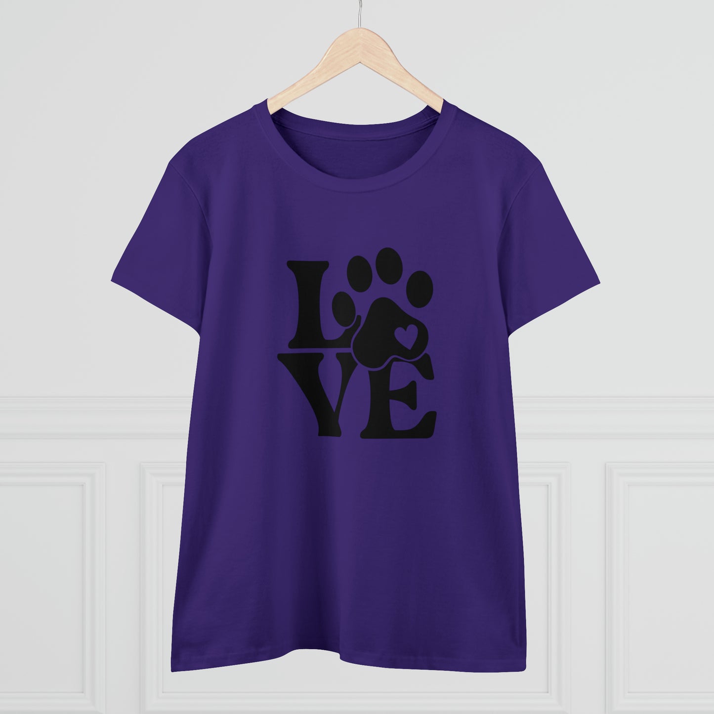 Love, Dog, Animals, Words- Adult, Semi-fitted, T-shirt