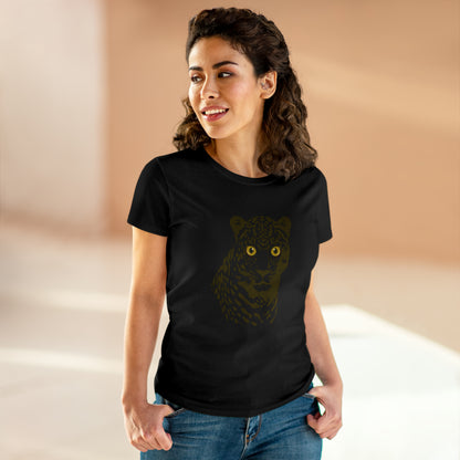 Animals, Big Cats, Leopard, Cheetah, Nature- Adult, Semi-fitted T-shirt