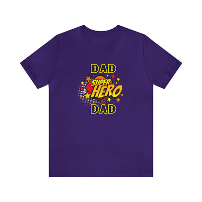 Family, Dad, Superhero, Positive- Adult, Regular Fit, Soft Cotton, T-shirt