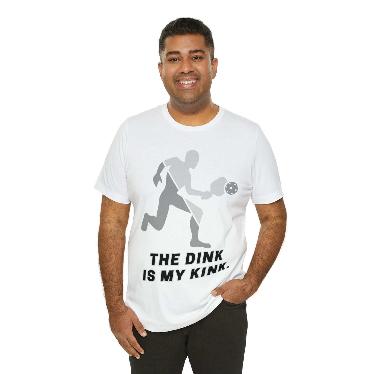 Pickleball Sports, The Dink Is My Kink- Adult, Regular Fit, Soft Cotton, Full Size Image, T-shirt