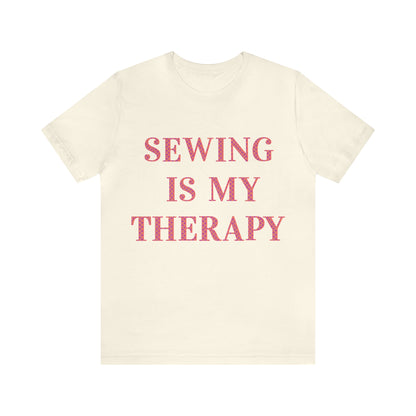 Sewing Is My Therapy- Adult, Regular Fit, Soft Cotton, T-shirt