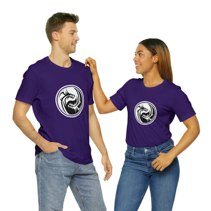 Symbol, Dragon, Ying Yang- Adult, Regular Fit, Soft Cotton, Smaller Size Image, T-shirt
