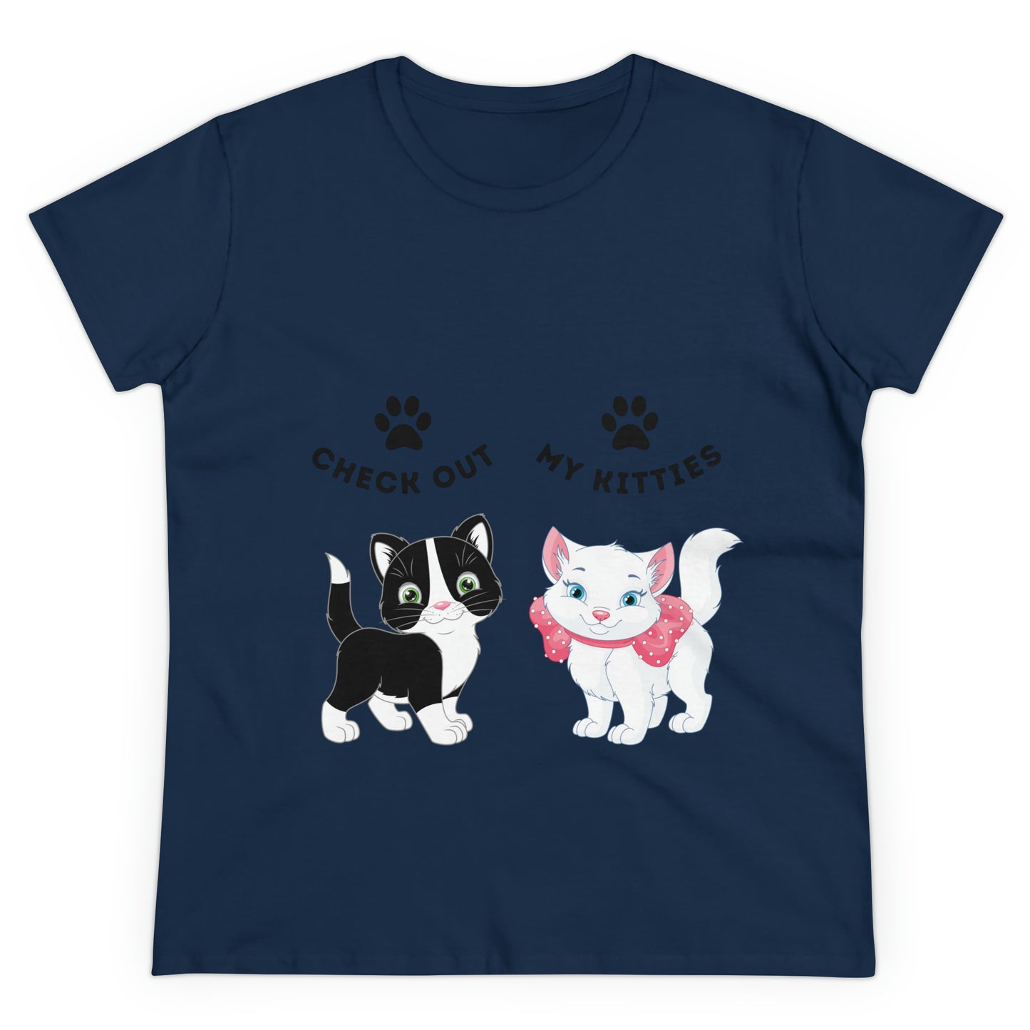 Kitty Cat T-Shirt / Check Out My Kitties Semi-Fitted Shirt / Unisex Jersey Short Sleeve Tee / Humorous Pet Clothes