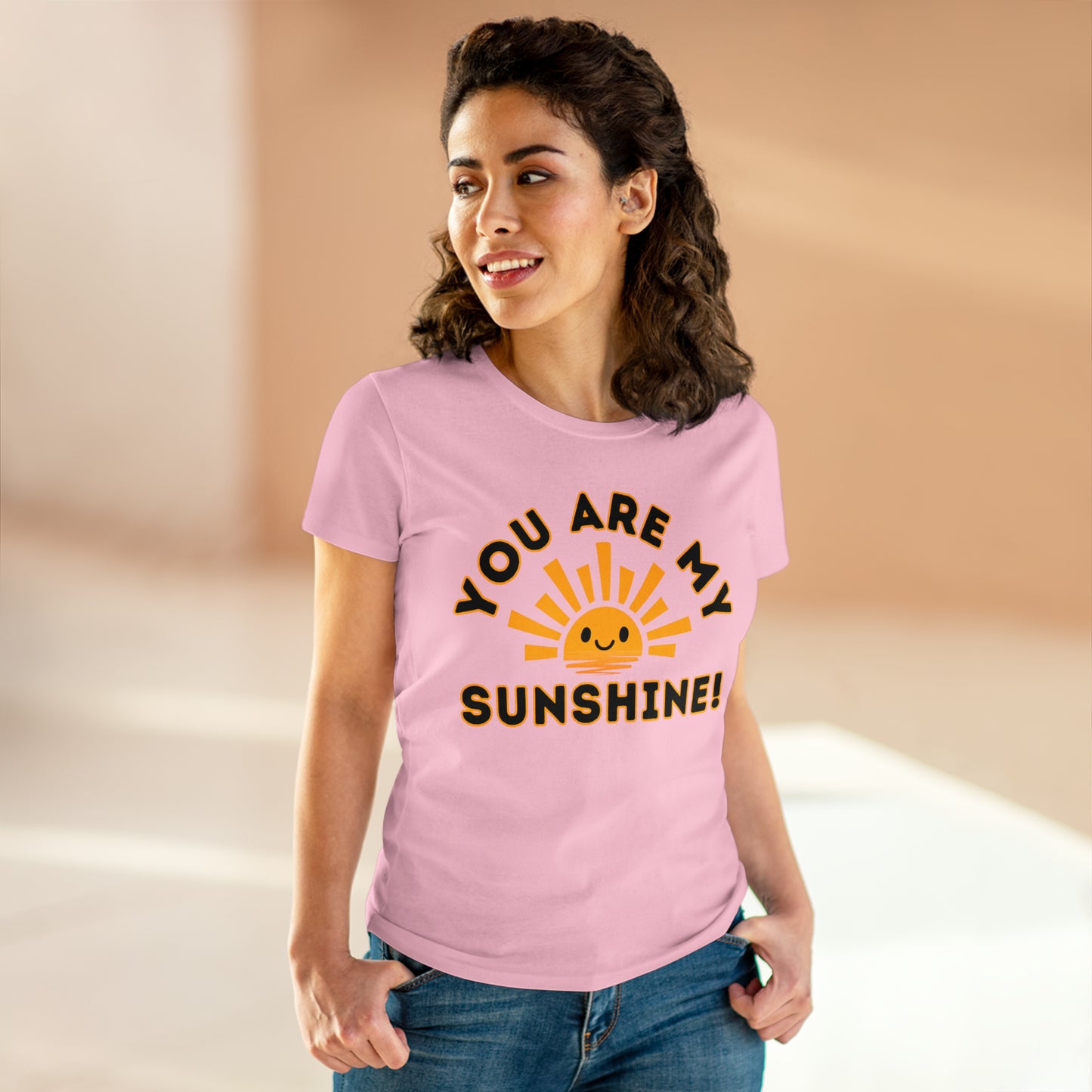 Positive, You Are My Sunshine, Happiness- Adult, Semi-fitted, Full Size Image, T-shirt