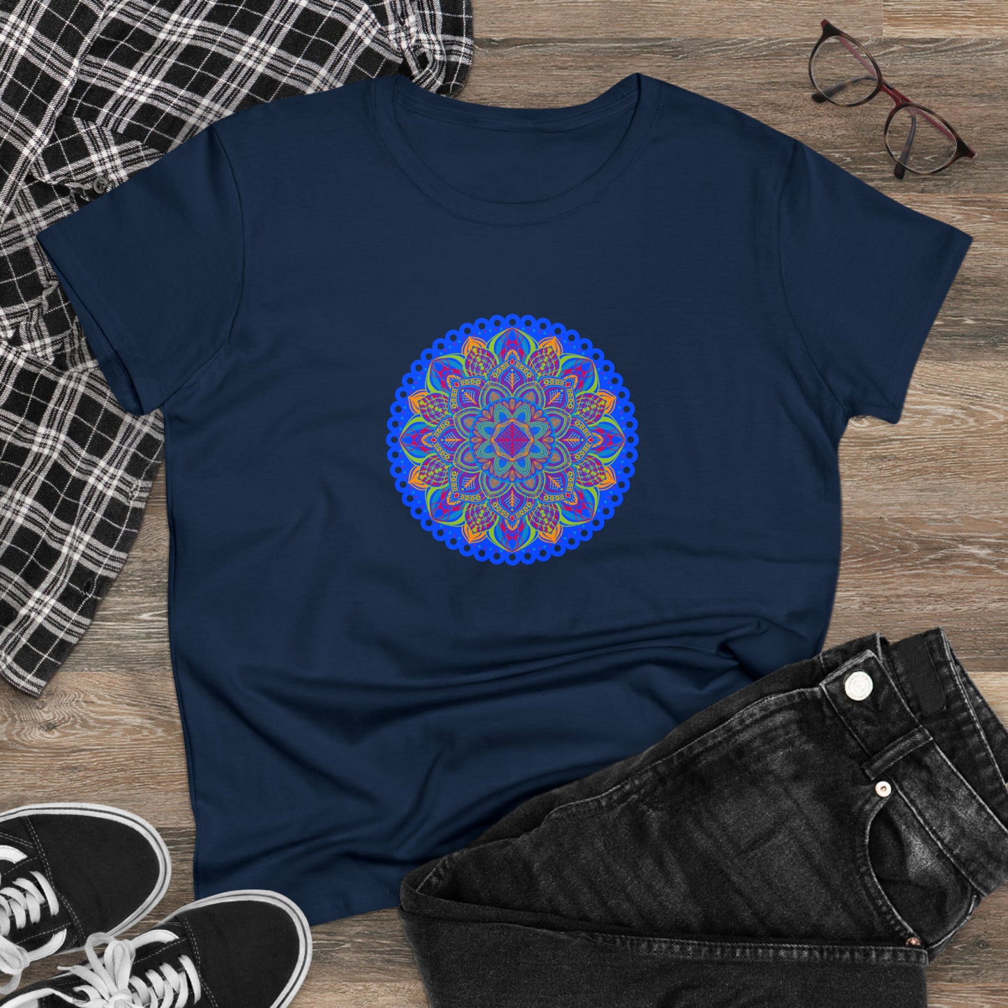 Art, Colorful, Nature, Flowers- Adult, Semi-fitted, T-shirt