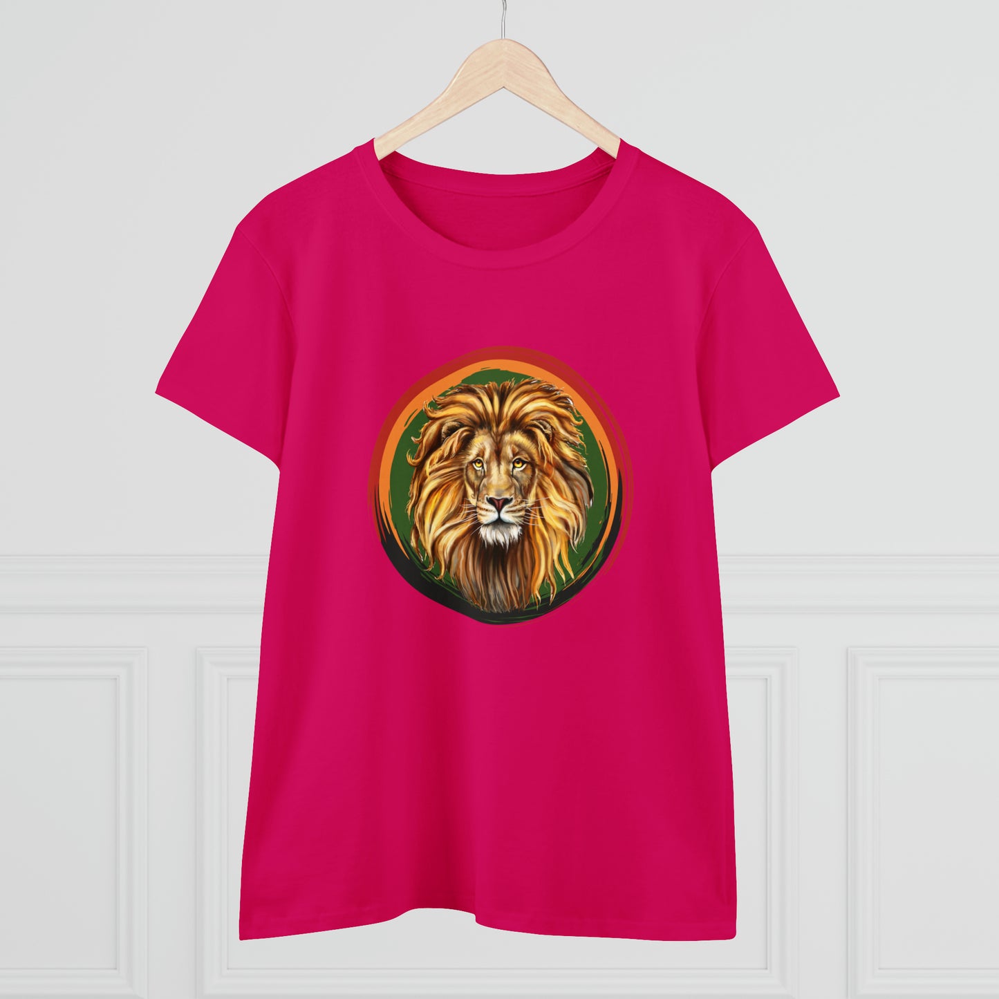 Lion, Animals, Felines (Wild Cats), Nature- Adult, Semi-fitted T-shirt