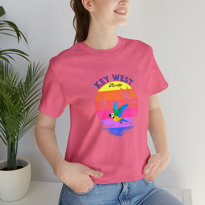 Places, States, Beach, Key West, Florida, United States of America, Animals, Birds- Adult, Regular Fit, Soft Cotton, T-shirt