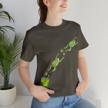 Frog Crossing- Adult, Regular Fit, Soft Cotton, T-shirt