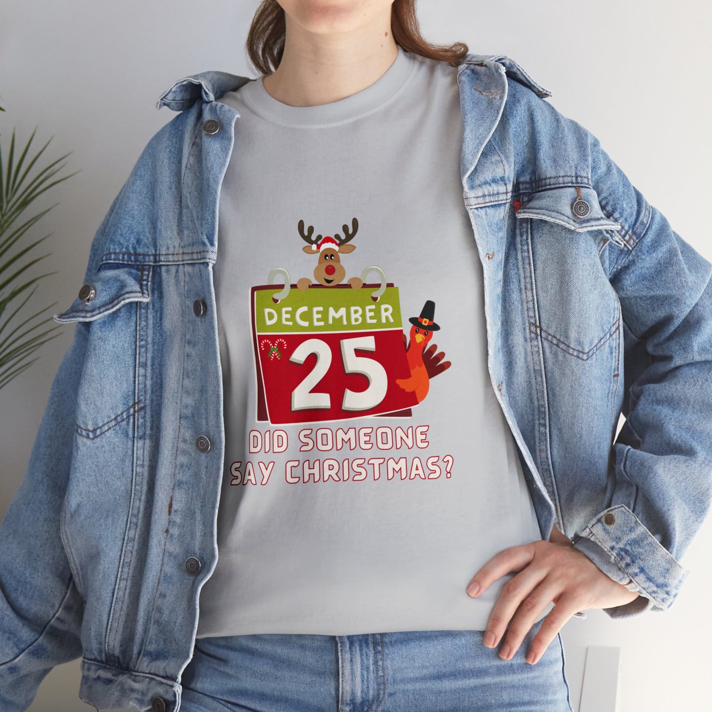 Christmas Funny, Cute Holiday  Calendar T-shirt-Unisex Heavy Cotton Tee