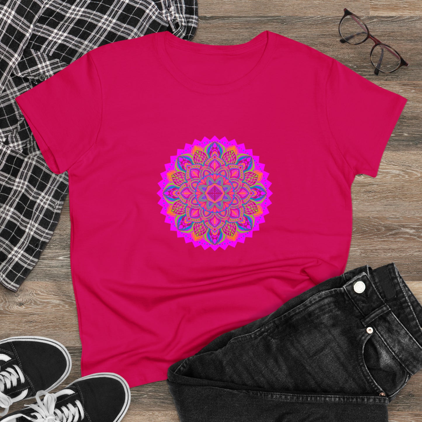 Art, Colorful, Nature, Flowers- Adult, Semi-fitted, T-shirt